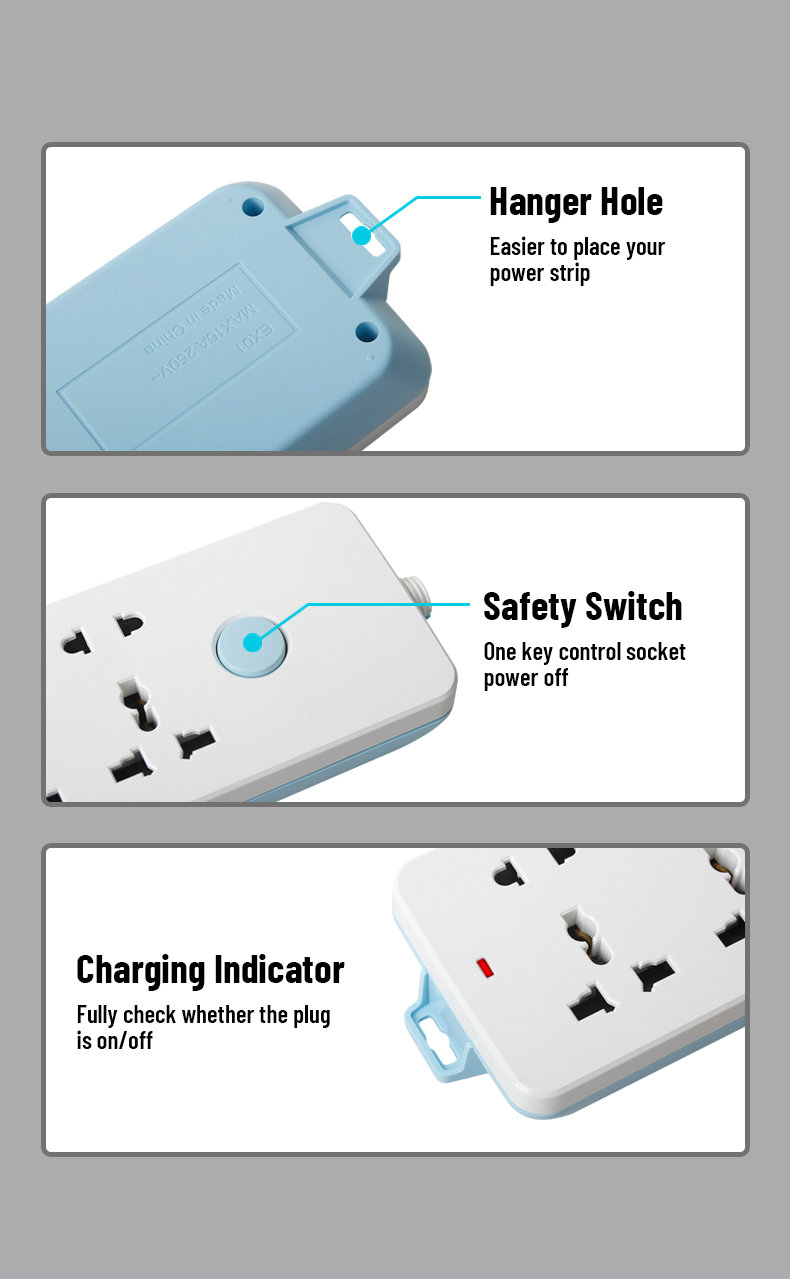 Flat Outlet Power Strip