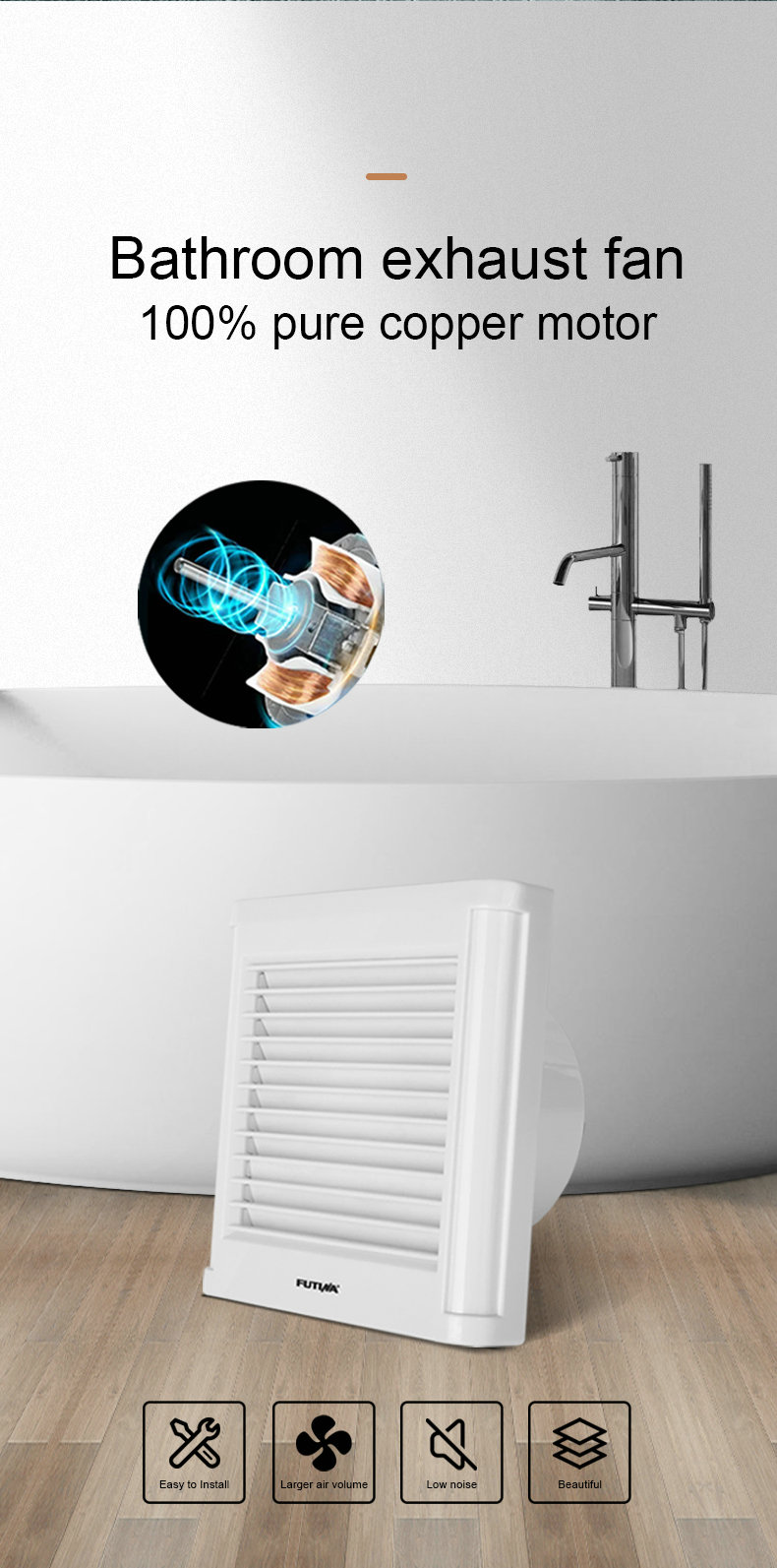 Wall Mounted Bathroom Exhaust Fan