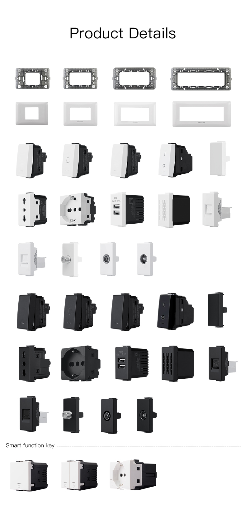 Italian switches and sockets