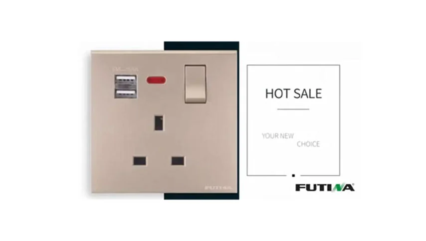 Futina British Standard Switch And Socket Wiring Device Uk Type N21 Big Rocker