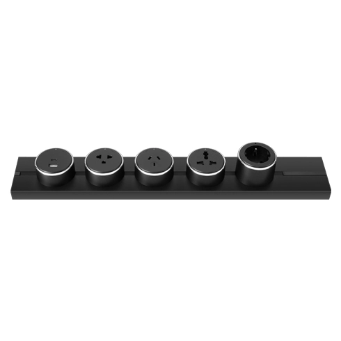 movable power track socket